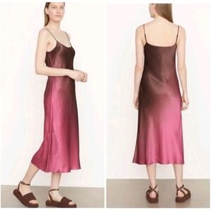 Vince Ombre Burgundy/Dark Brown Slip Dress-Sz XL